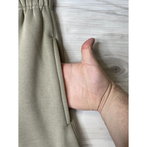 Fear Of God Essentials Pants Mens Medium Beige 100% Cotton Sweatpants Joggers - Picture 3 of 11